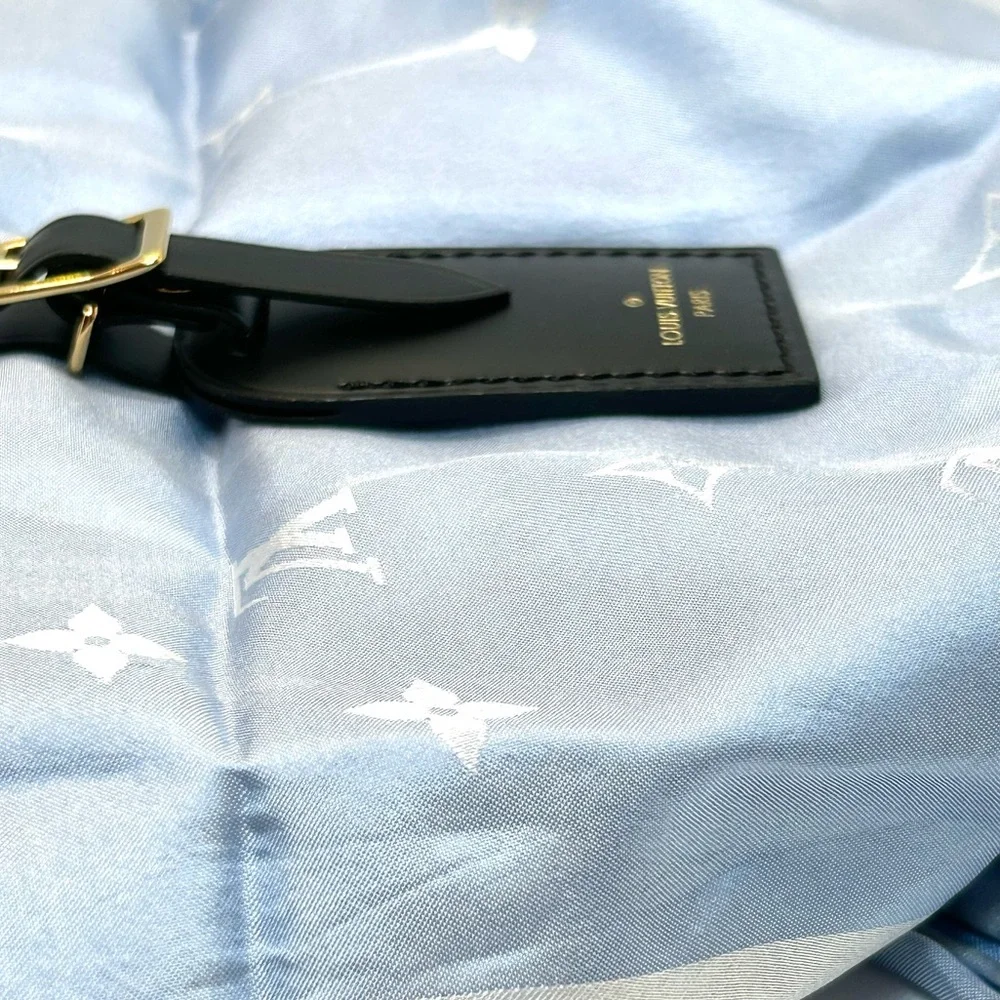 Louis Vuitton Black Leather Luggage Tag